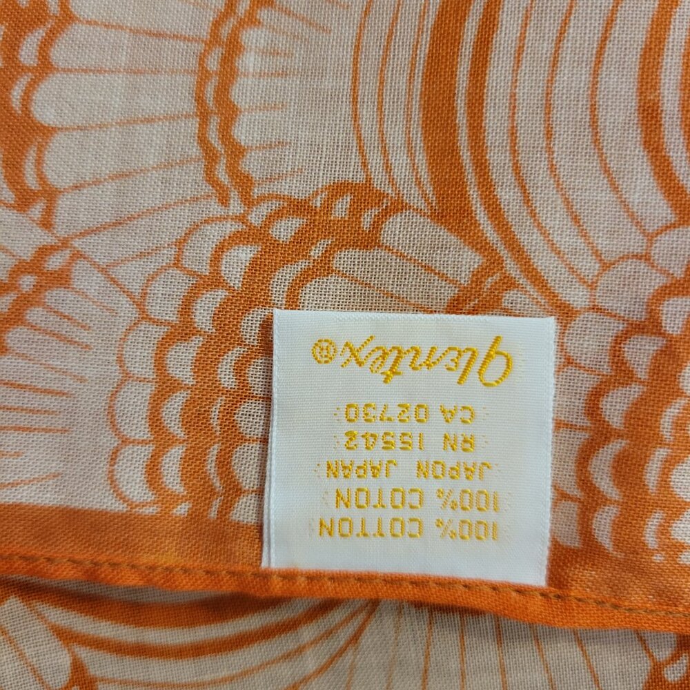 NIB Borguese 100% Cotton Shell Design Bandana/Scarf Vintage 70's - Picture 4 of 4
